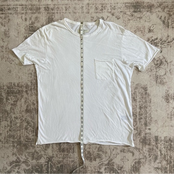 Rag & Bone Miles Cotton Lightweight White Short Sleeved Jersey T-Shirt Sz L - Picture 8 of 14